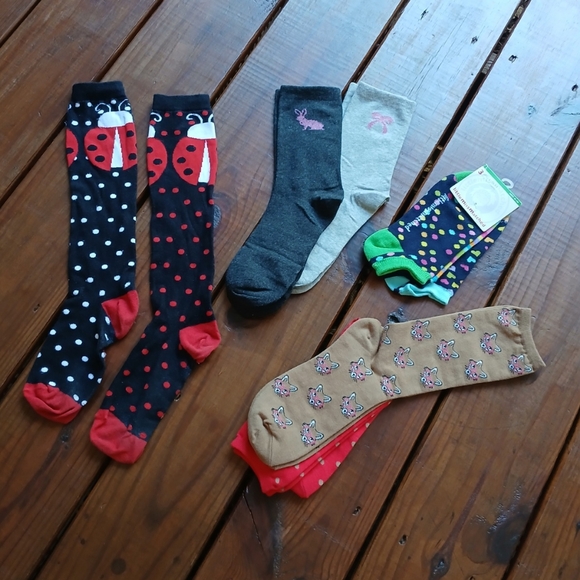 New cute sock bundle - boot crew ankle - colorful animal sets 6 pairs - Picture 2 of 9